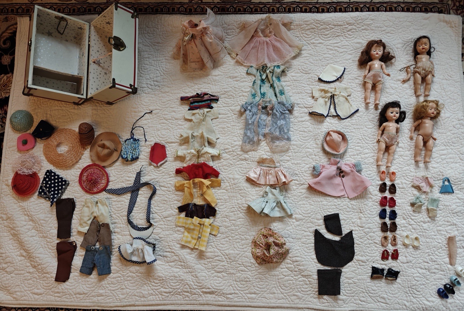 Vintage 1950’s Era Muffie Dolls Clothes Accessories Trunk Nancy Ann Storybook