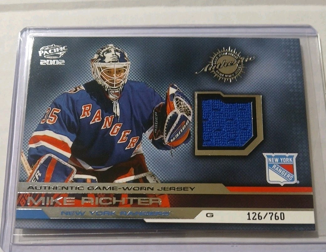 2001-02 Pacific - Jerseys Mike Richter /760 Game Worn New York Ranngers