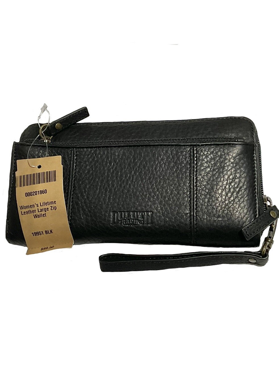 NWT Duluth Lifetime Leather Wallet in Black/SRP $99.50