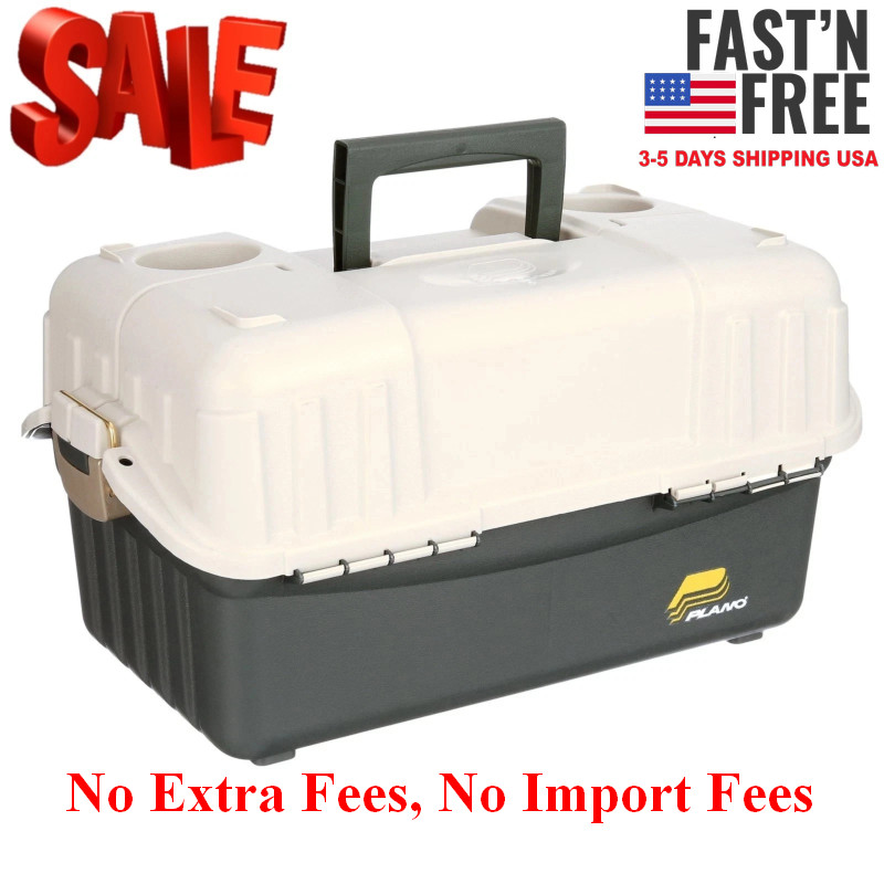 [HOT SALE] Plano 6-Tray Hip Roof Large Tackle Storage Box, Green/Sand, NEW USA