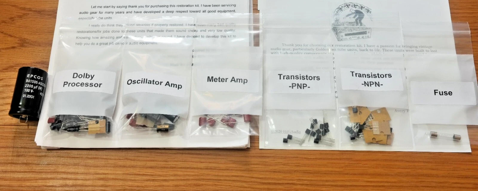 Teac AN-300 noise reduction restoration upgrade kit repair rebuild capacitor