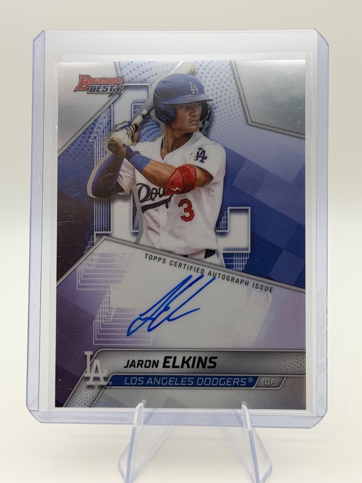 2025 Bowman\'s Best, Best of 2025 Autographs B25-JE Jaron Elkins Refractor