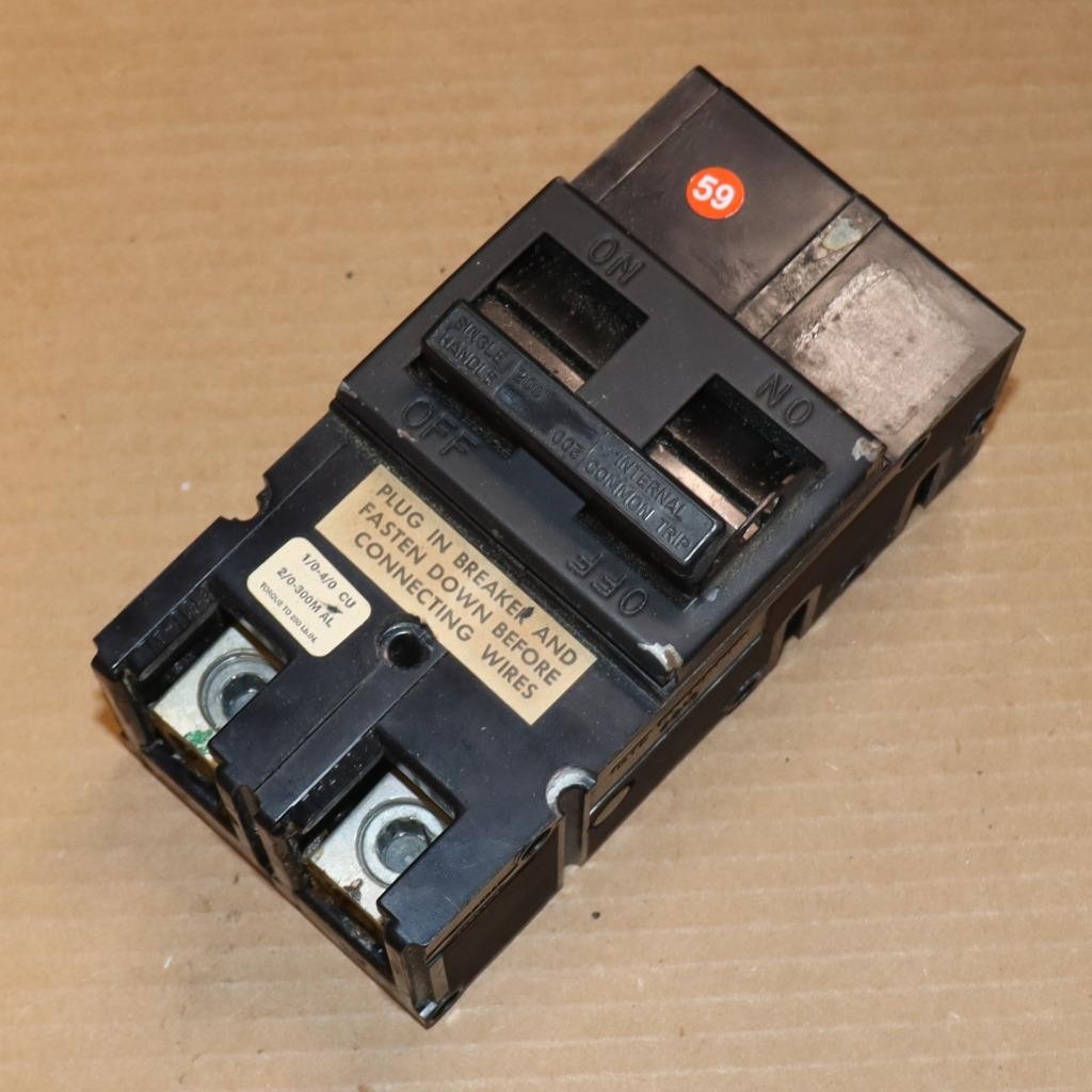 One Zinsco Sylvania GTE QFP2200 2 Pole 200 Amp  QFP24 QFP Main Breaker OG#59
