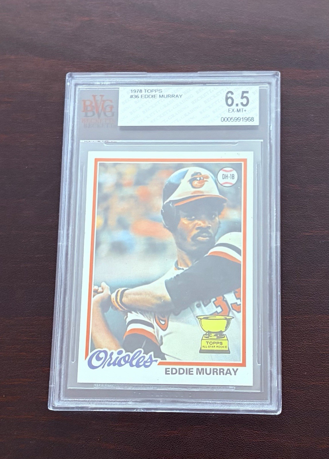 1978 Topps #36 Eddie Murray BVG 6.5 EX-MT+ 1978 Topps #36 Eddie Murray BVG 6.5 EX-MT+