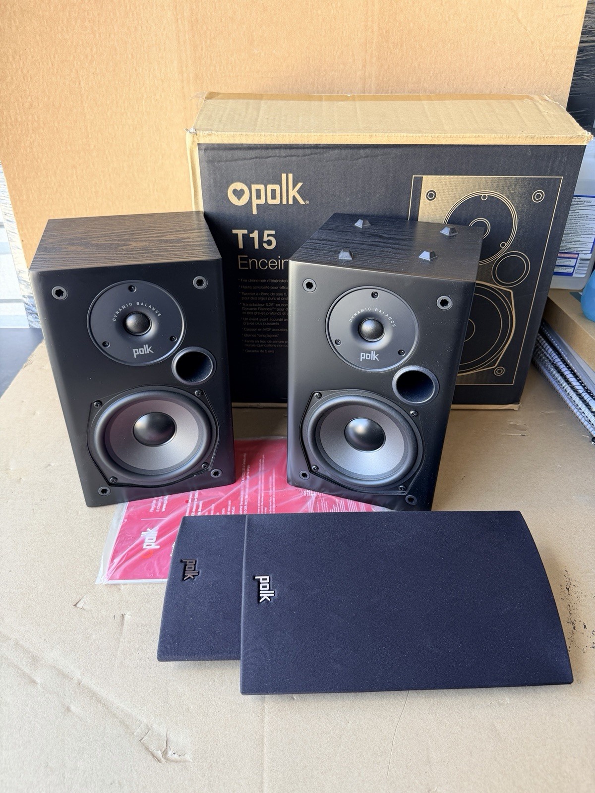 Polk Audio T15 Black Bookshelf Speakers Pair 2-Way Passive Home Theater tested Polk Audio T15 Black Bookshelf Speakers Pair 2-Way Passive Home Theater tested