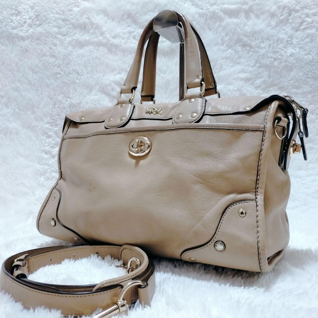 COACH Rhyder Satchel 2Way Leather Bag