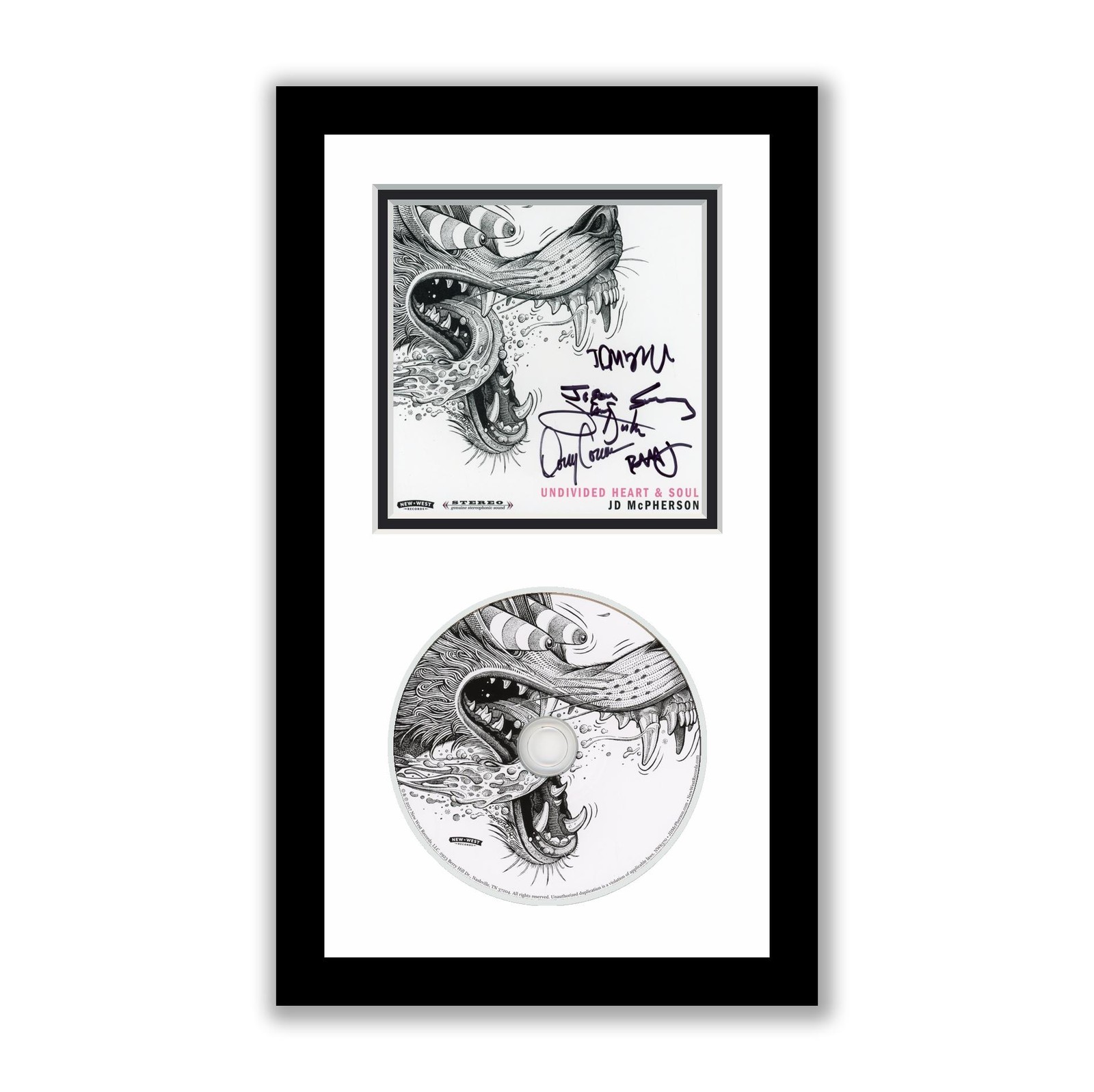 JD McPherson Autographed Signed Framed CD Undivided Heart & Soul ACOA