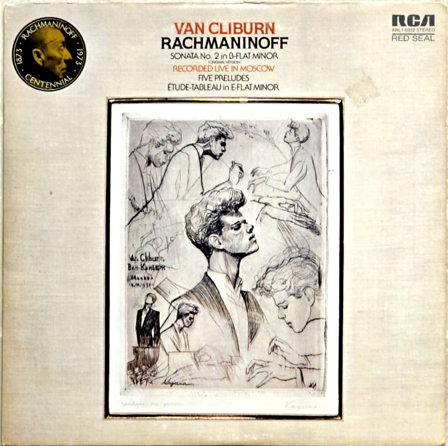 RACHMANINOFF- Sonata No.2/Etude Tableau/Five Preludes- VAN CLIBURN RCA ARL1-0352