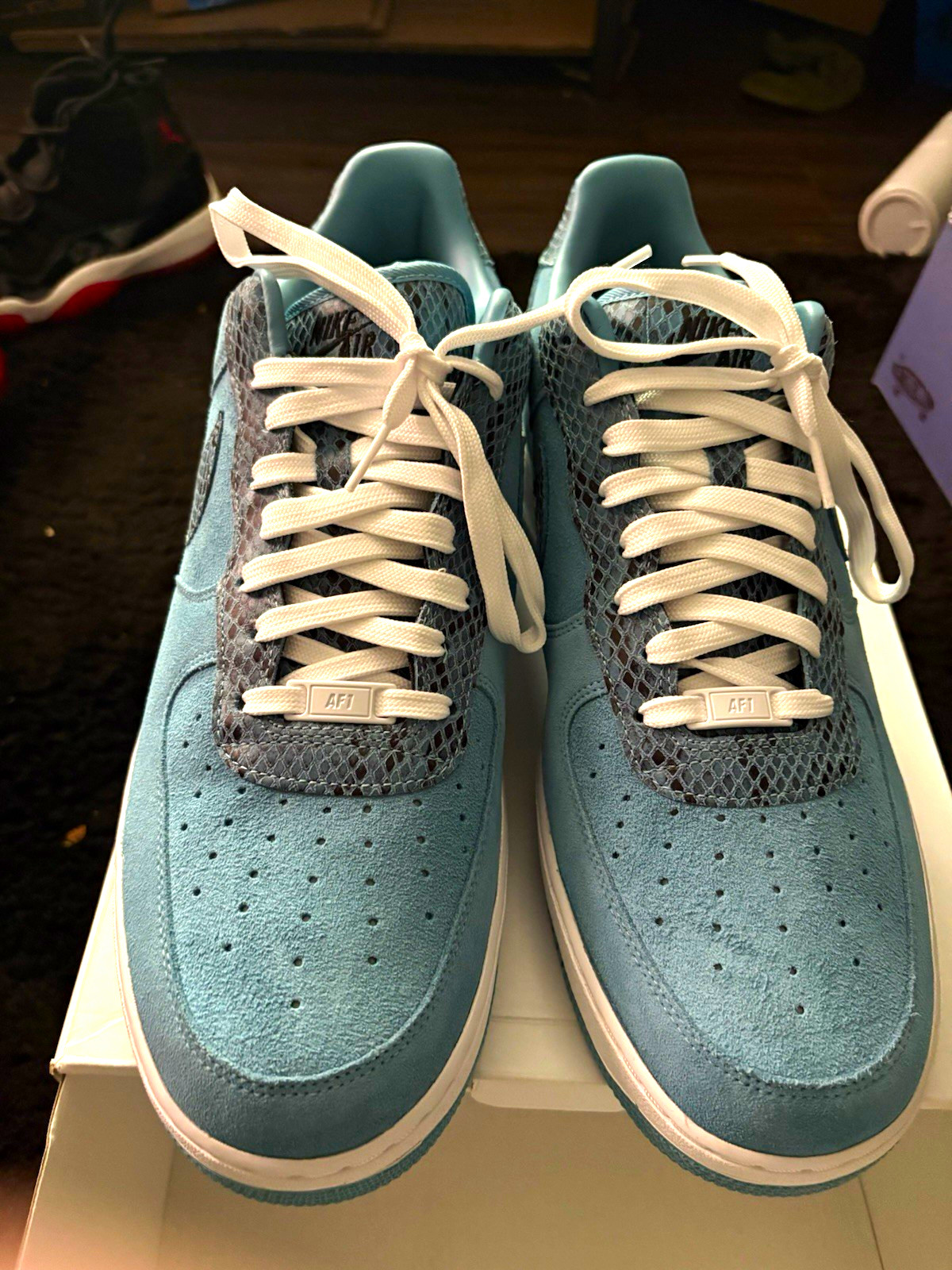 Nike Air Force 1 Low Nike By You Custom Blue Men’s Lace-Up Low Top Sneakers Nike Air Force 1 Low Nike By You Custom Blue Men’s Lace-Up Low Top Sneakers