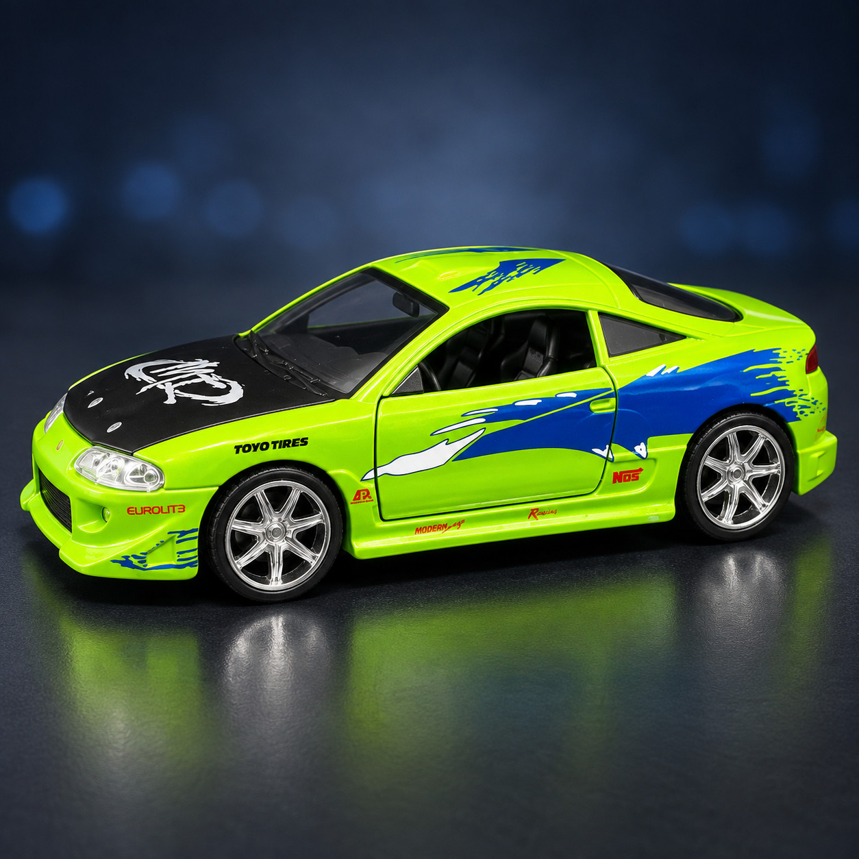 JADA FAST & FURIOUS BRIAN'S MITSUBISHI ECLIPSE 1:32 DIECAST 25TH ANNIVERSARY