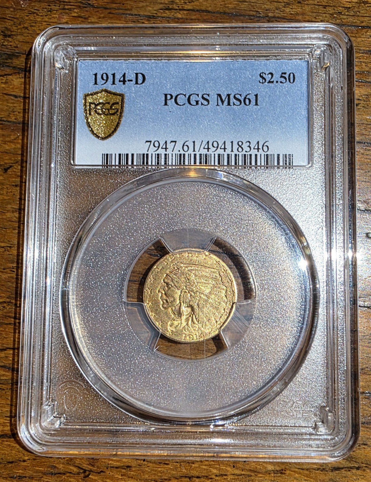 1914 D $2.50 Dollar Indian Head Gold Coin PCGS MS61 BEAUTIFUL Gold COIN 🪙 1914 D $2.50 Dollar Indian Head Gold Coin PCGS MS61 BEAUTIFUL Gold COIN 🪙