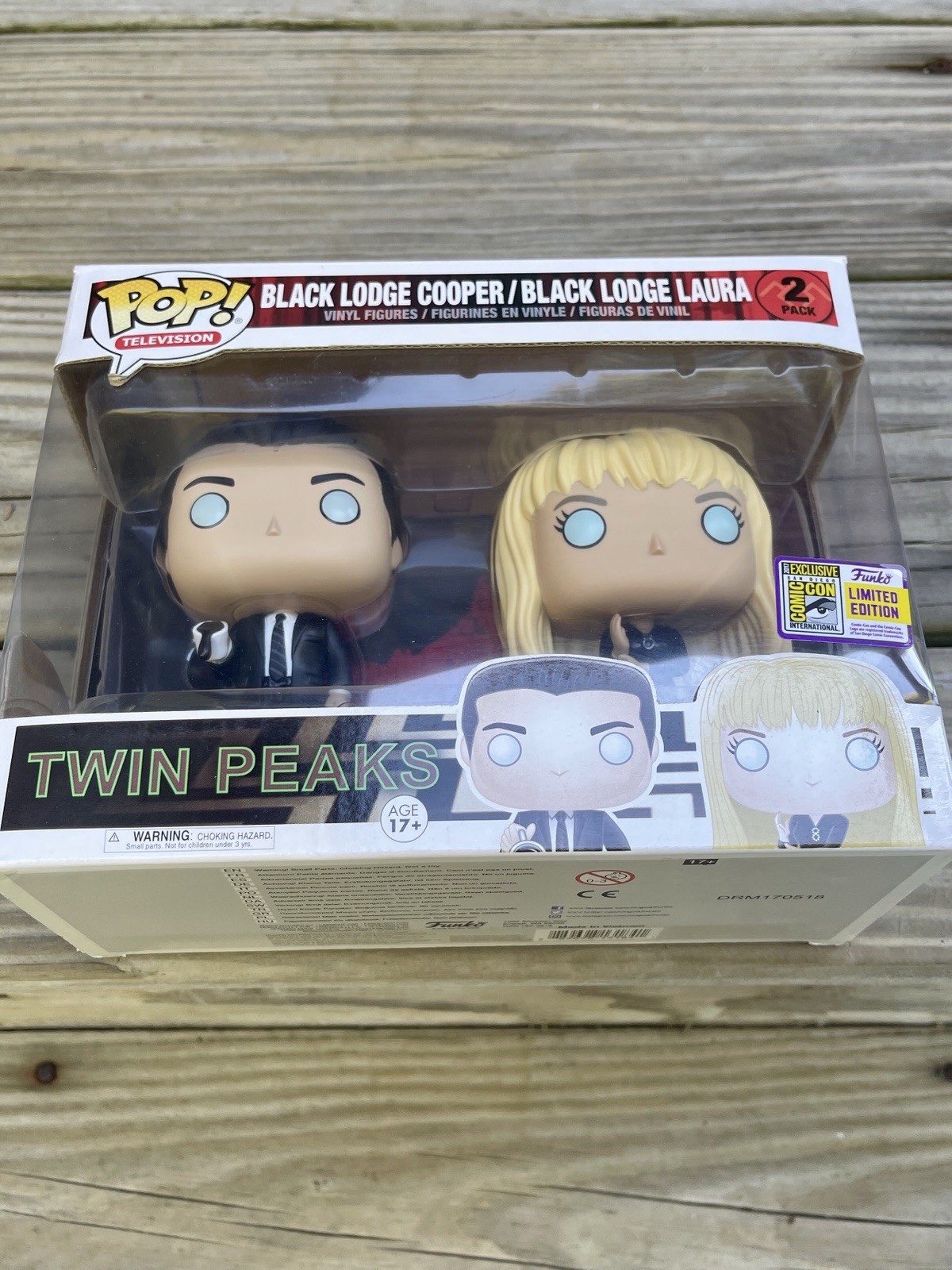 Funko Pop Twin Peaks Black Lodge Cooper & Laura 2-Pack 2017 SDCC Exclusive RARE