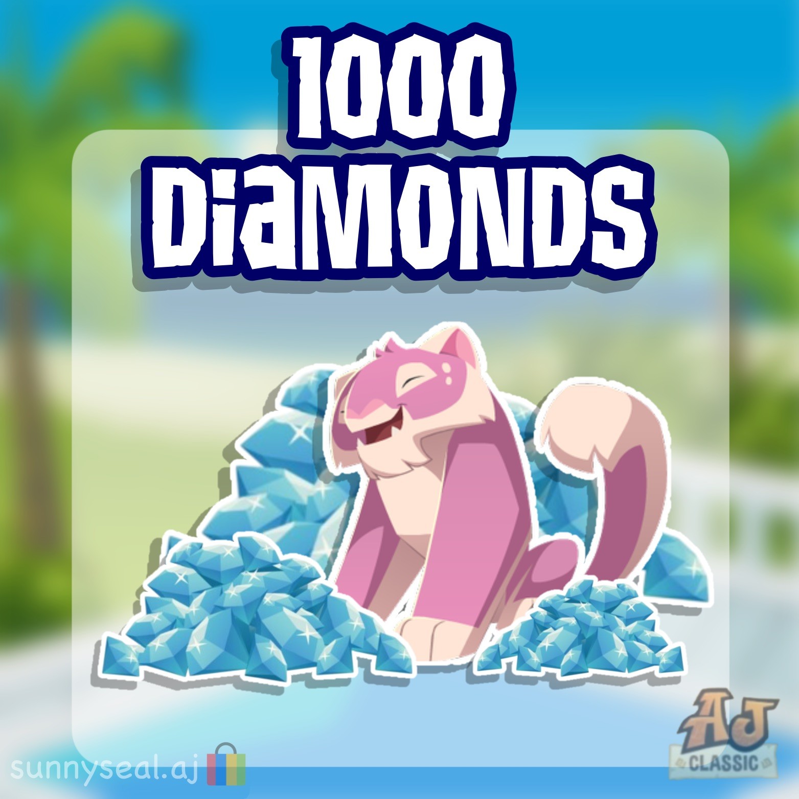 animal jam classic (AJC) 1000 diamonds **READ DESC BEFORE BUYING**