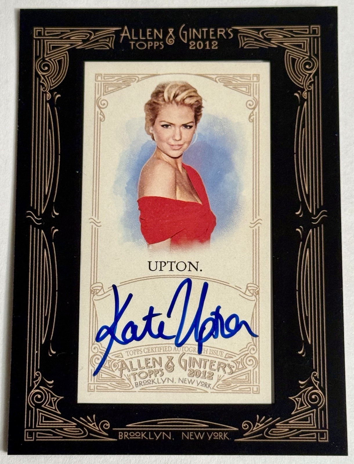2012 Allen & Ginter Kate Upton Framed Mini Auto SP SI Swimsuit Cover Model 🔥🔥