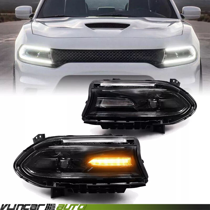 Pair For Dodge Charger 2015-2021 HID/Xenon Projector Headlight Lamp Left & Right