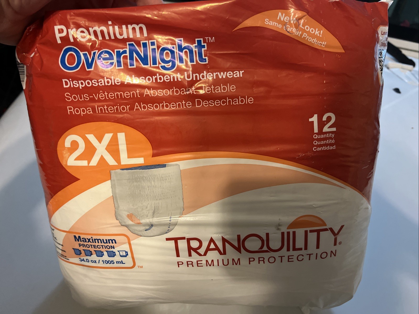 Tranquility Premium OverNight Pull On Underwear 2X-Large 62-80in Pack of 12