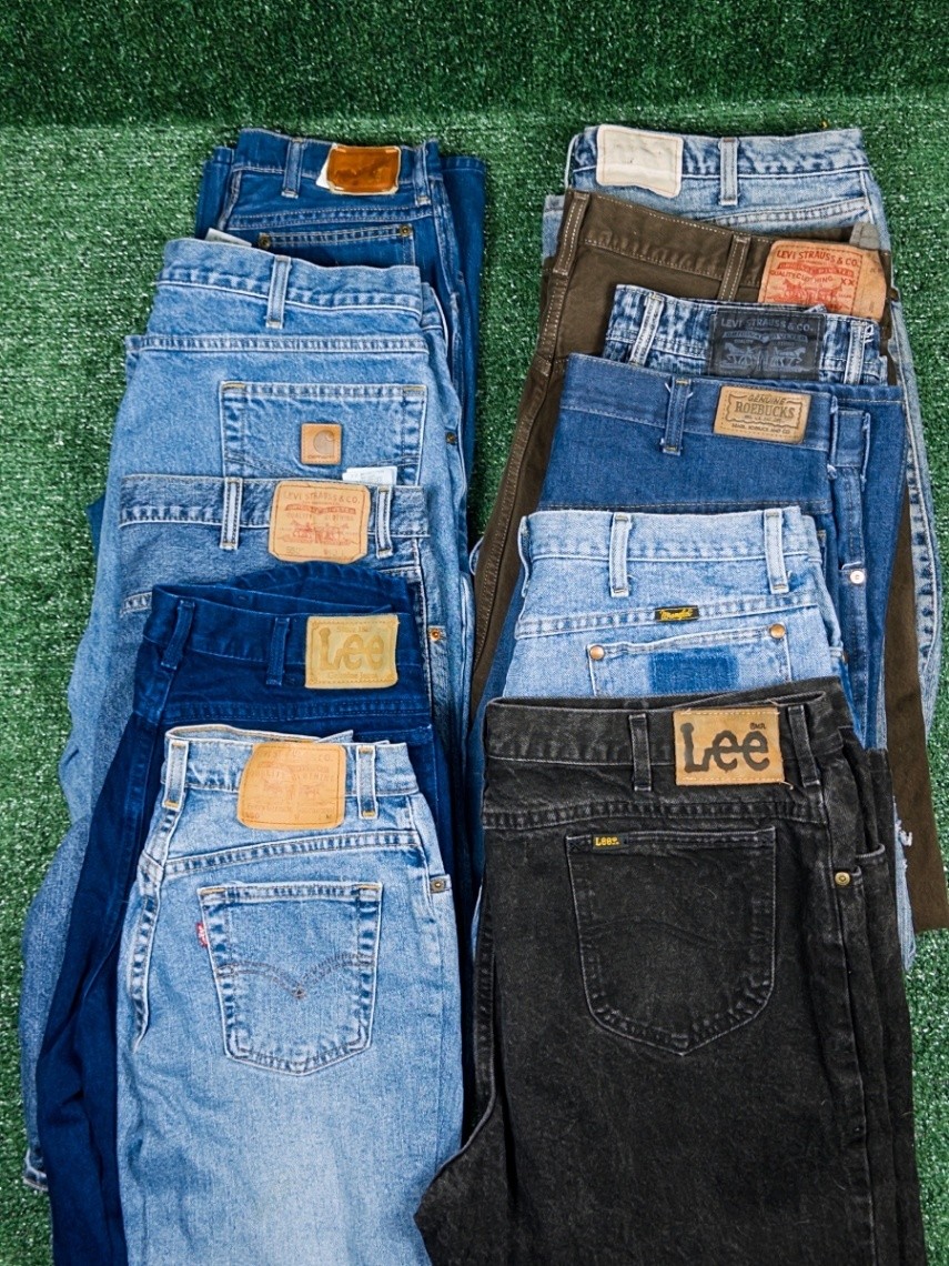 Vintage Jeans Lot of 12 Levis Lee Wrangler Carhartt Denim Wholesale Bulk READ