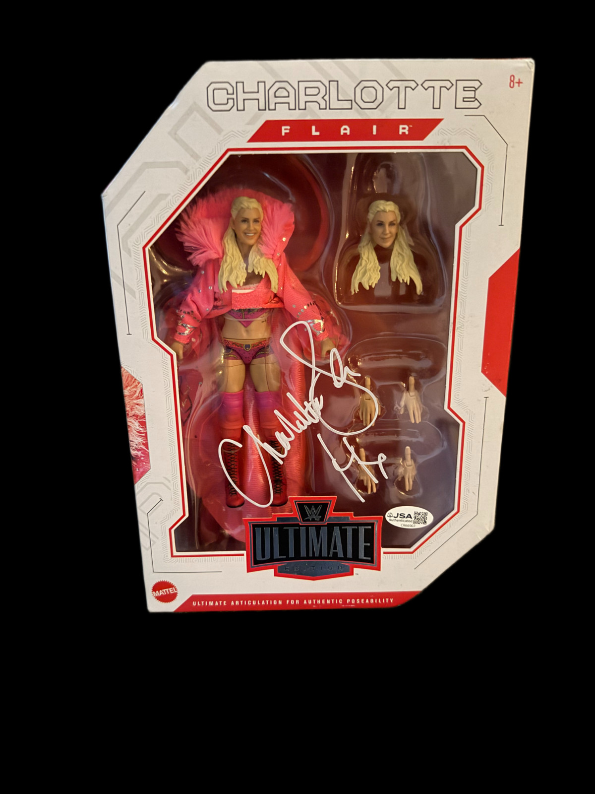 Chatlotte Flair Signed WWE Ultimate Edition Action Figure 14X World Champion JSA