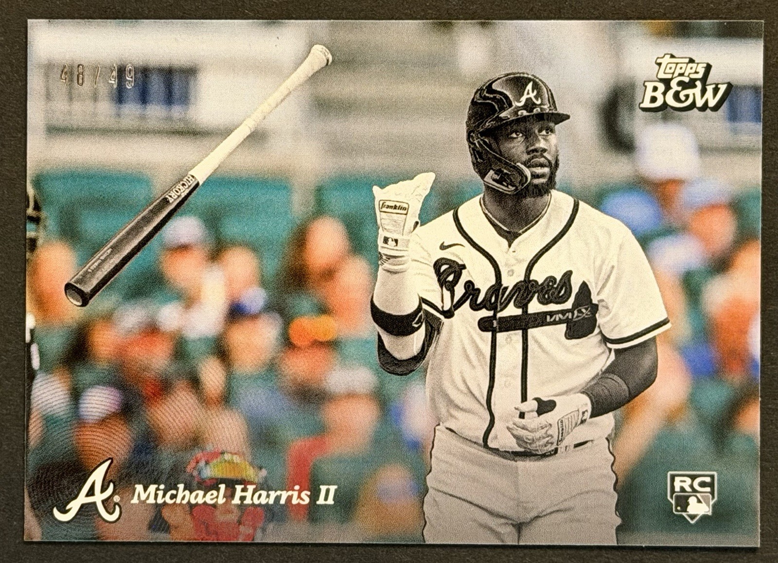 2023 Topps Black & White Michael Harris II Color Background /49 RC
