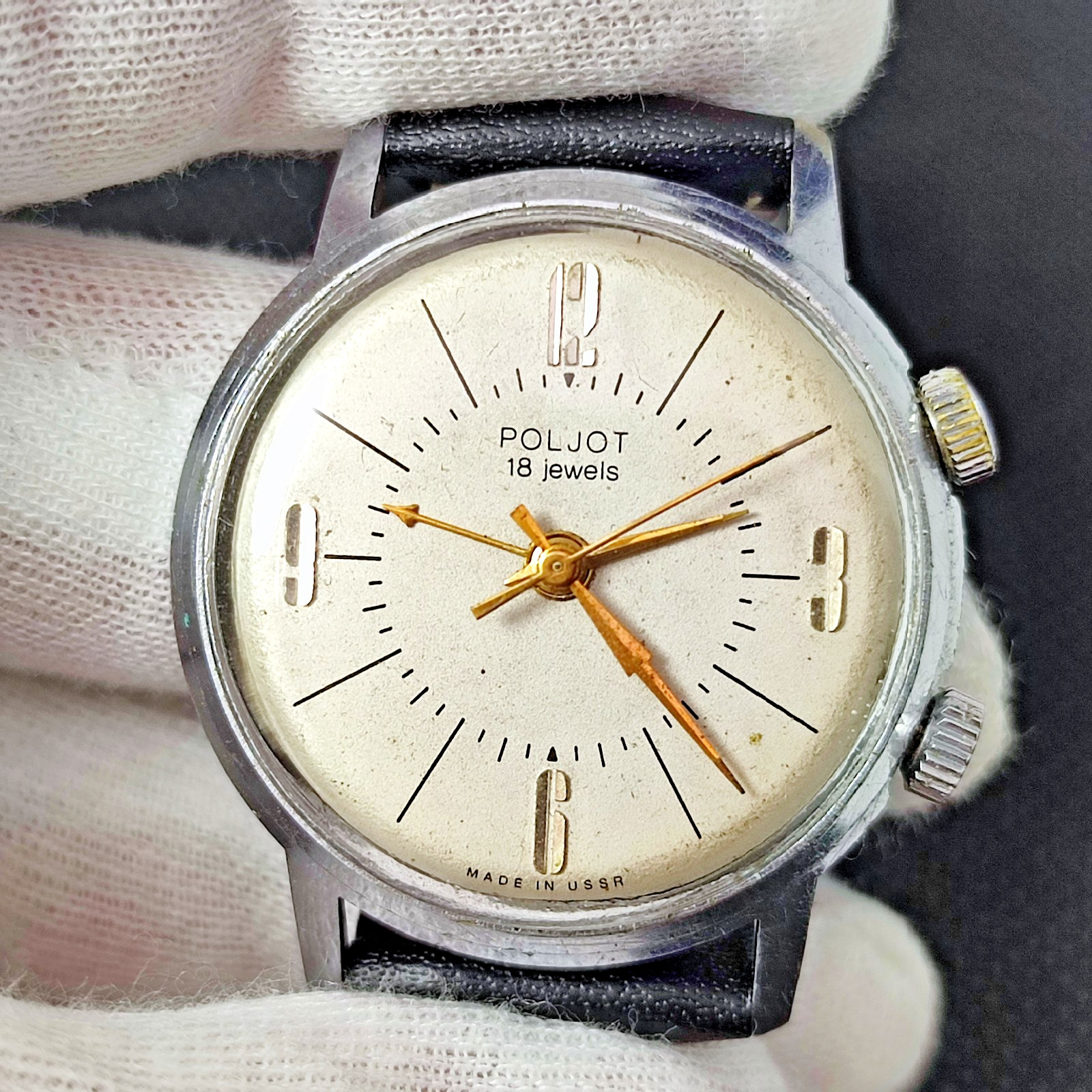 ⭐Vintage Soviet watch Poljot signal mechanical alarm 2612.l 18 jew. made in USSR