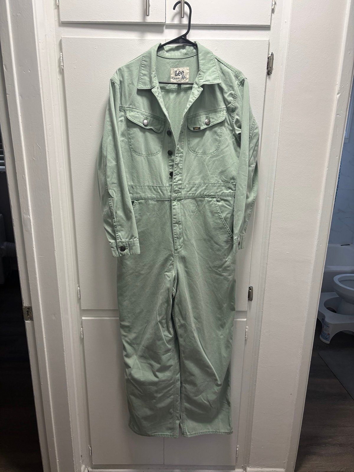 Lee Vintage Modern Union-Alls Denim Coverall Jumpsuit Medium Avocado Green