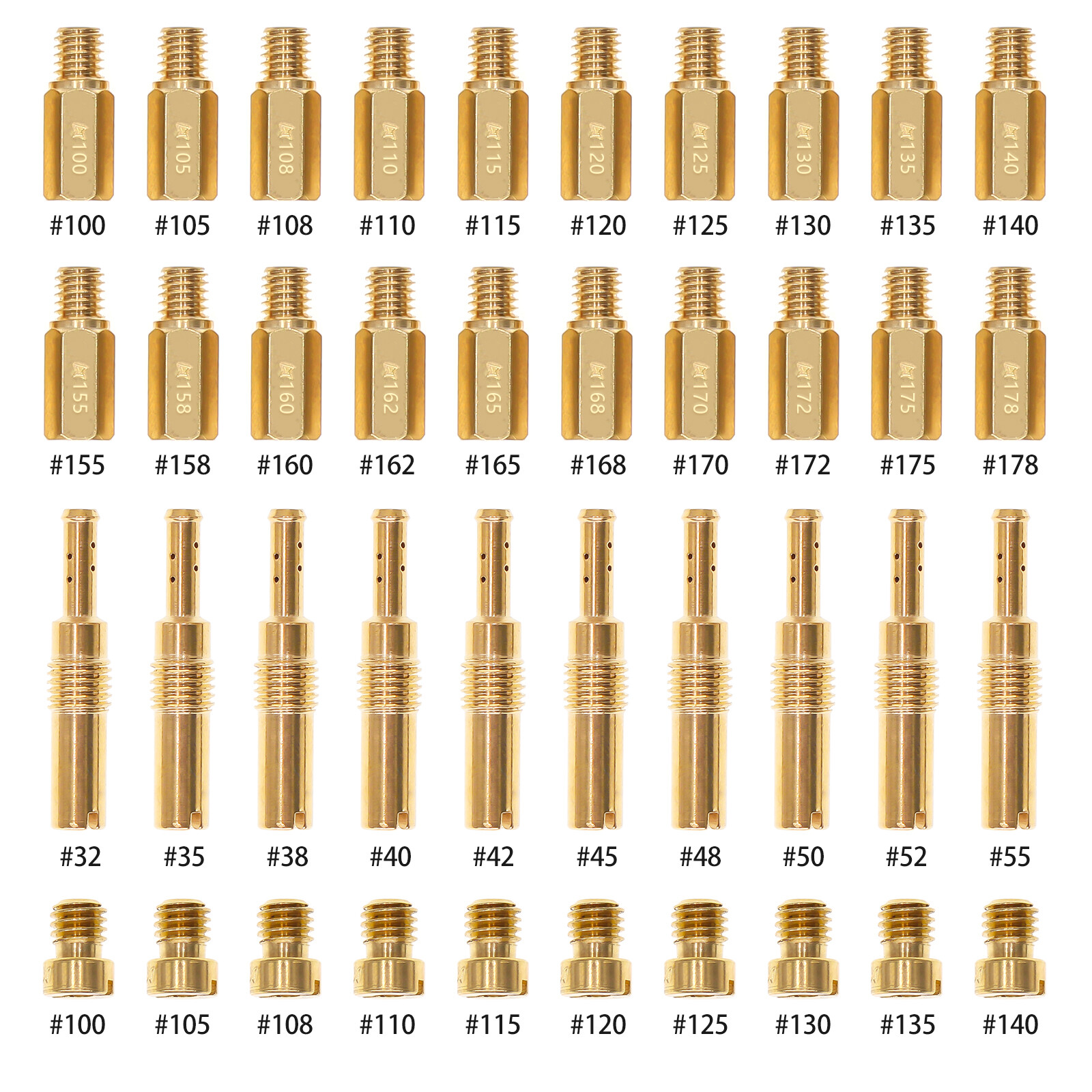 40Pcs Carburetor Jet Kit for PWK Keihin OKO CVK KOSO Crab,Pilot and Main Jets US