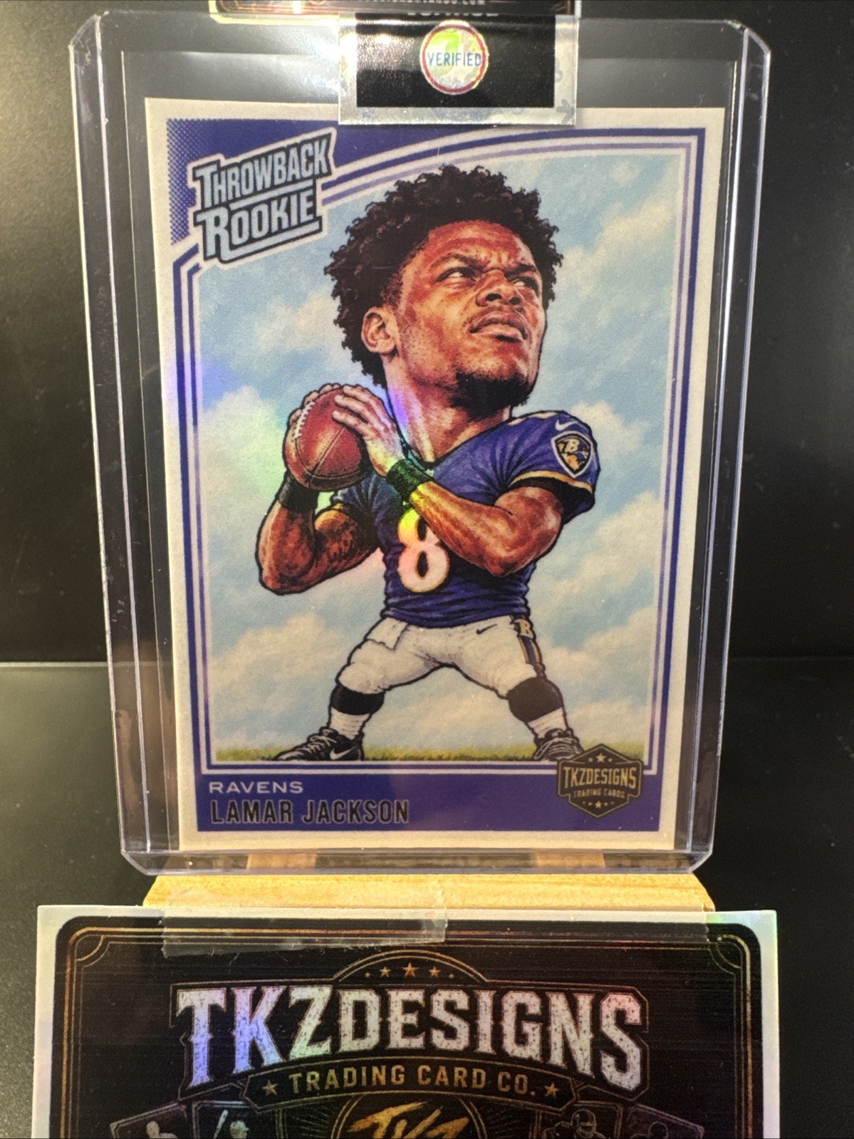 2026 Tkzdesigns Throwback Rookie Lamar Jackson LJ1 Baltimore Ravens