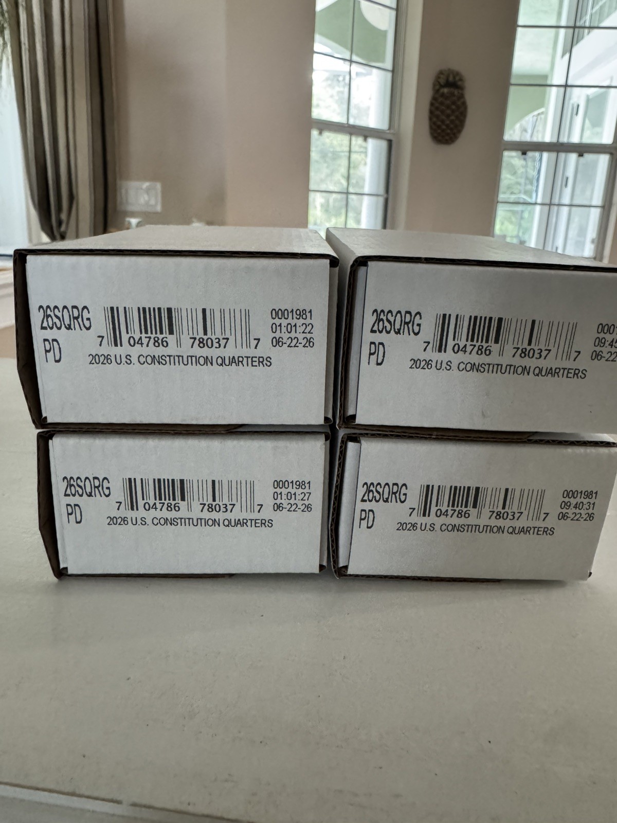 P&D 2026 Semiquincentennial U.S. CONSTITUTION QUARTERS P&D Rolls 26SQRG SEALED P&D 2026 Semiquincentennial U.S. CONSTITUTION QUARTERS P&D Rolls 26SQRG SEALED