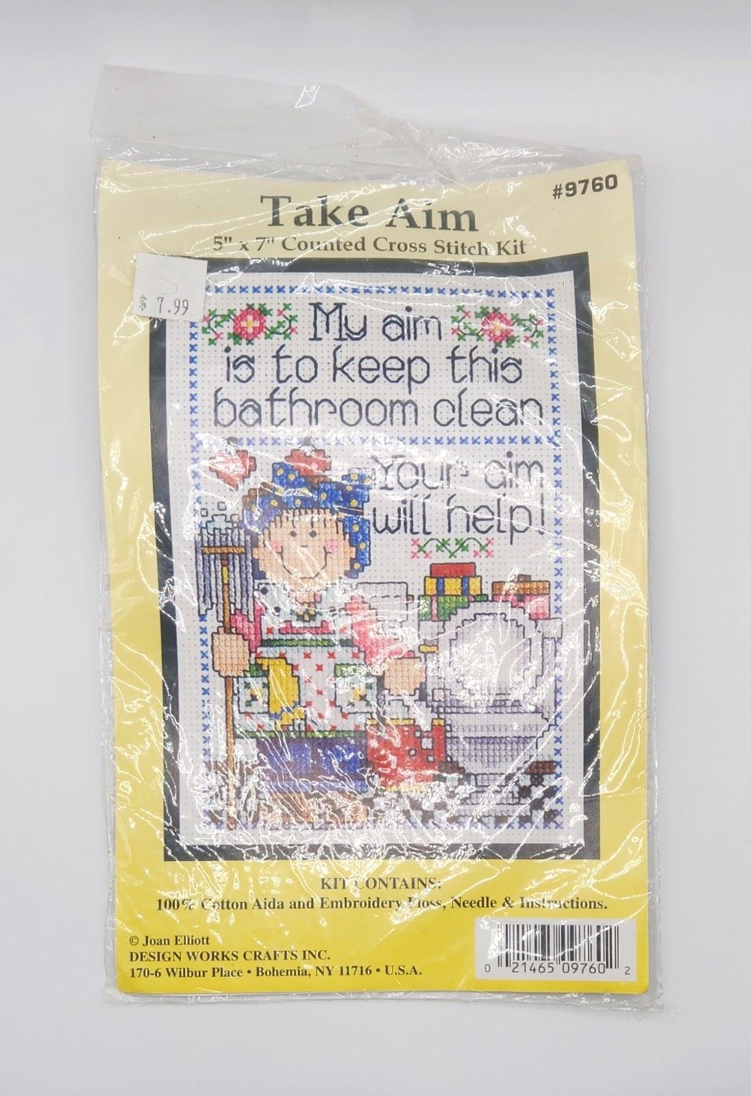 Take Aim Design Works Crafts #9760 5x7 Counted Cross Stitch Kit