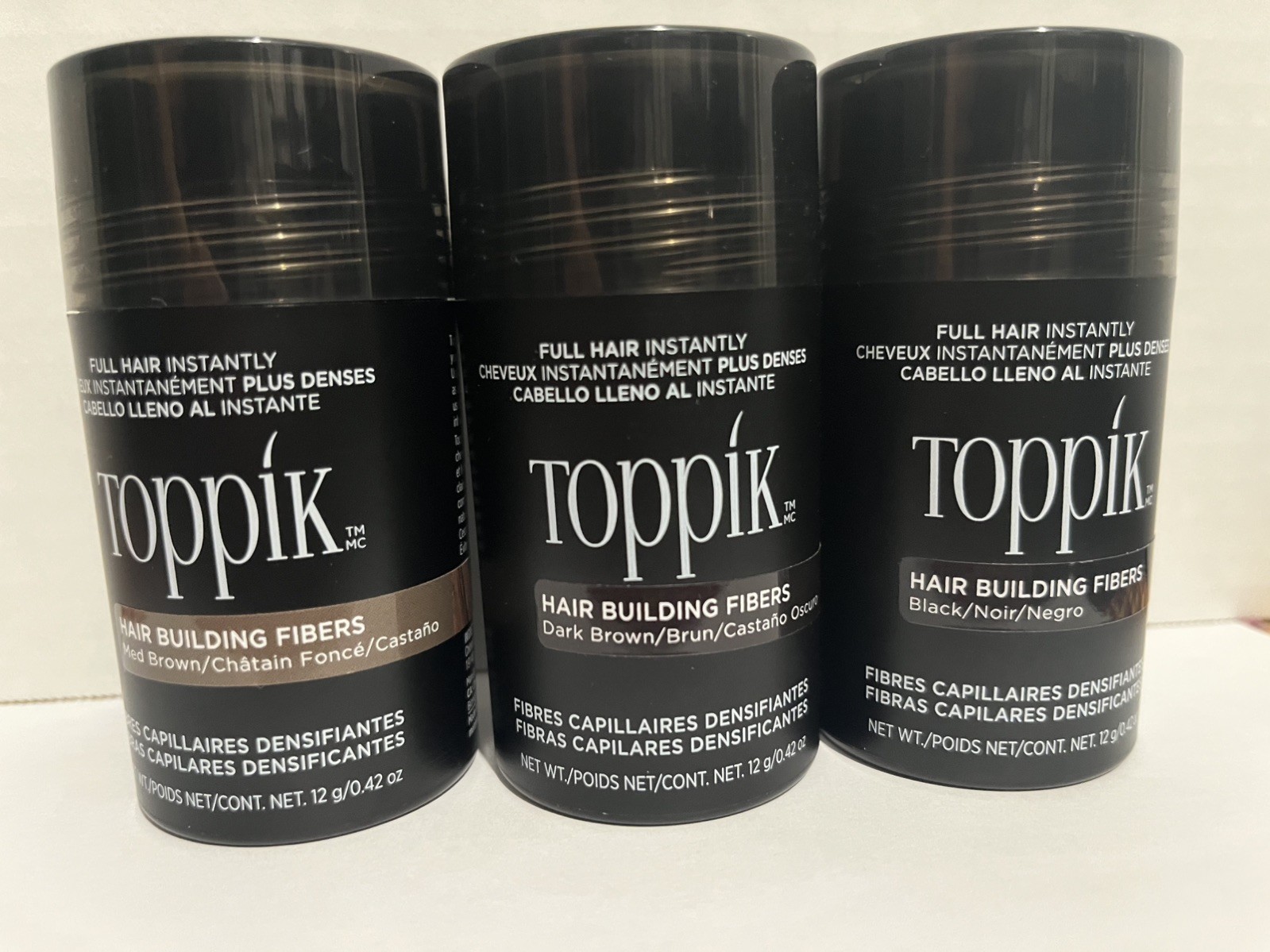 Toppik Hair Building Fibers,12g /0.42 oz,Black /Dark Brown/Medium Brown