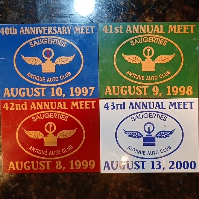 Saugerties Antique Auto Club Annual Meet Plaque Signs 1997 1998 1999 2000