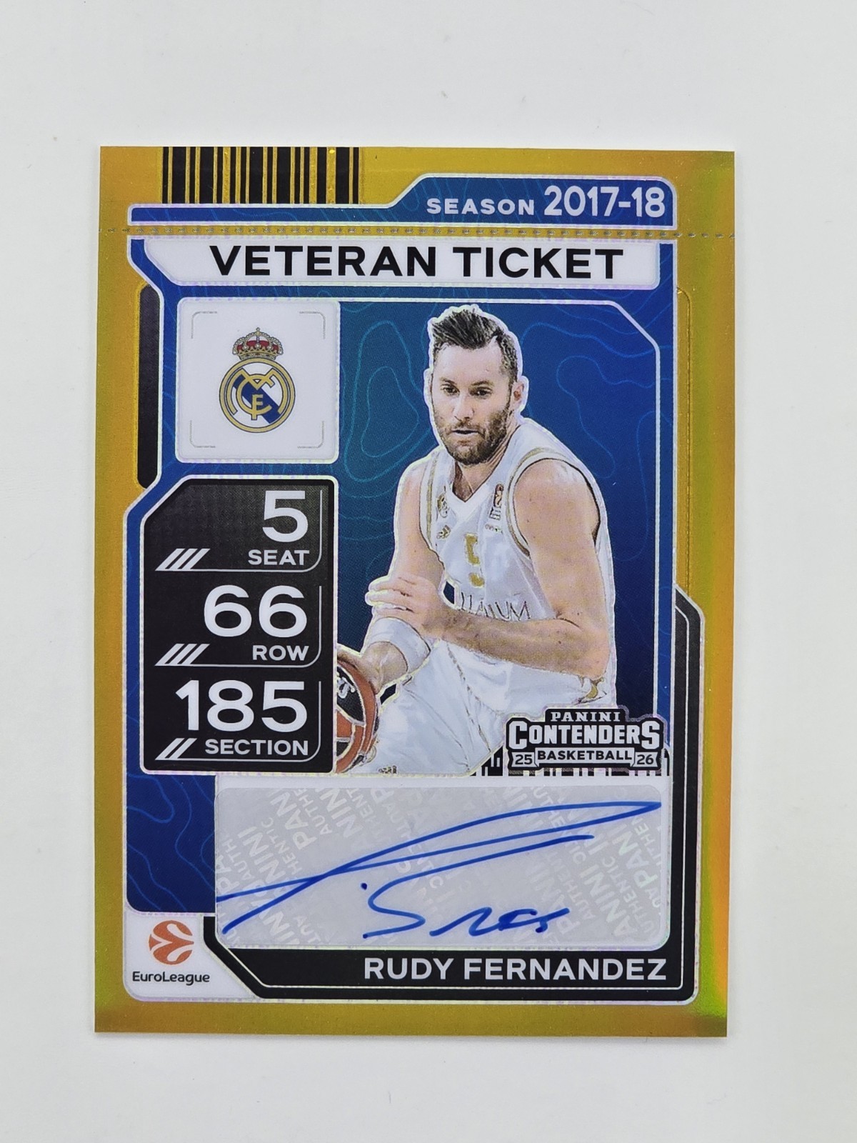 2025-26 Panini Contenders Euroleague Rudy Fernandez Gold /10