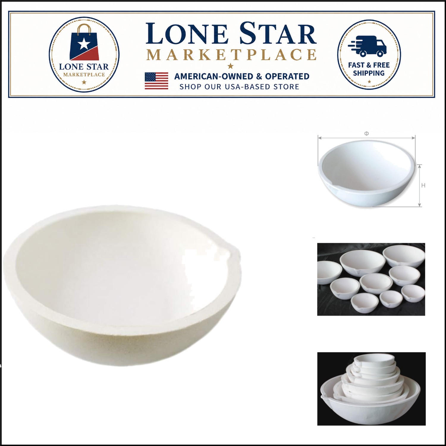 Elegant 100g Ceramic Crucible Bowl for Melting Gold & Silver Casting