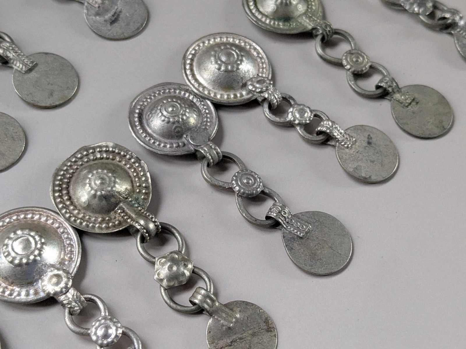 Vintage Tribal Button Pendants 20pcs Kuchi Notions with Dangles (22038)