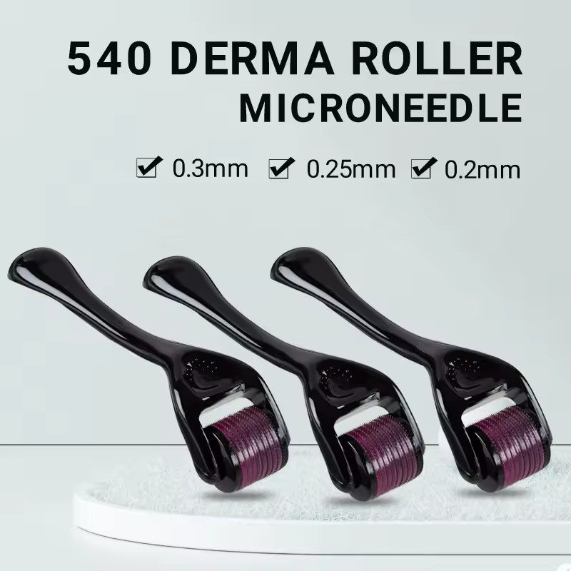0.2-2.0mm Derma Roller Microneedling Scalp Massager Hair Skin Care Tool