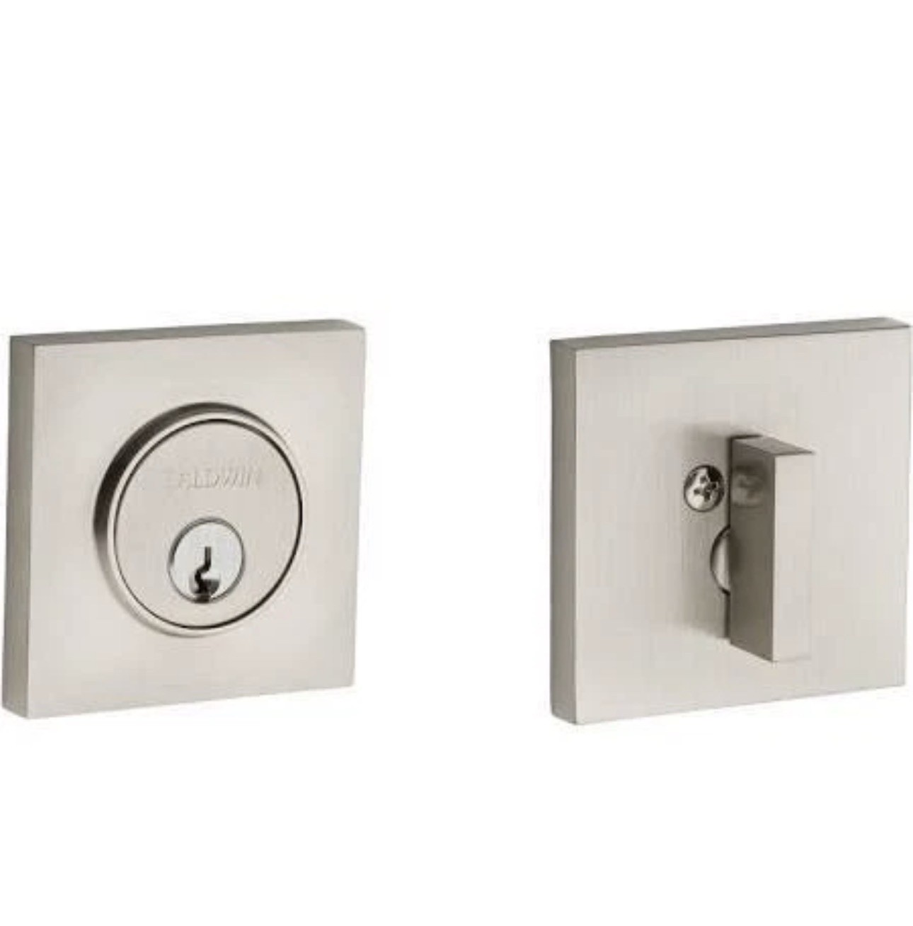 Baldwin 8220056 8220 Santa Monica Contemporary Square Single Cylinder Deadbolt, 