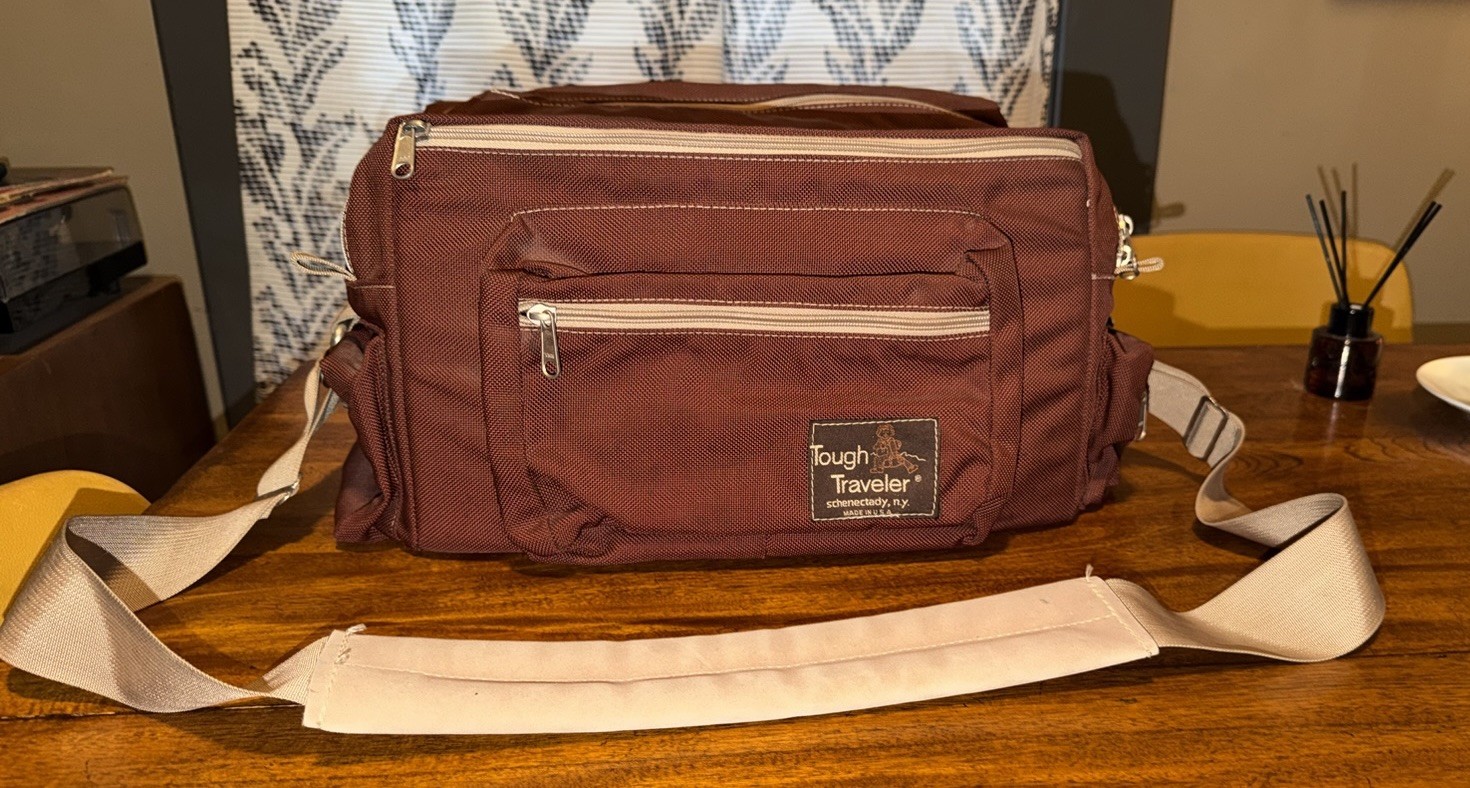 VTG Tough Traveler  Canvas Padded Camera Utility Bag Reddish Brown USA Made