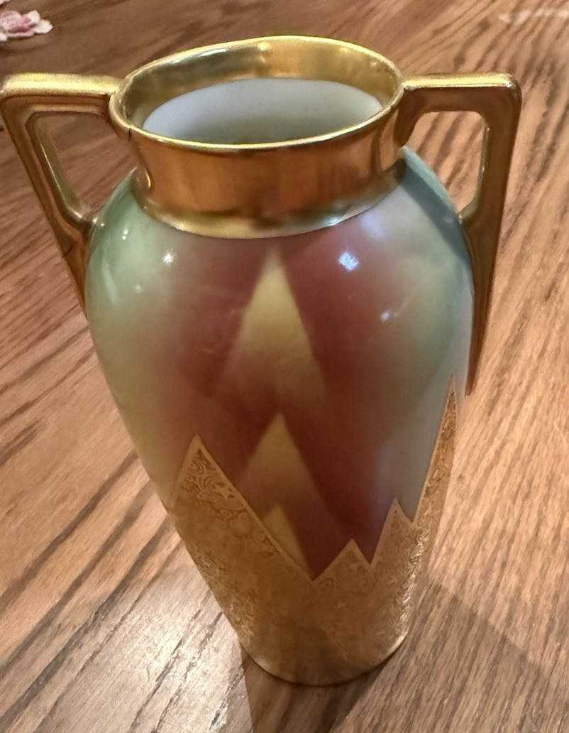 Antique H & C Selb Bavaria PICKARD Handled Vase