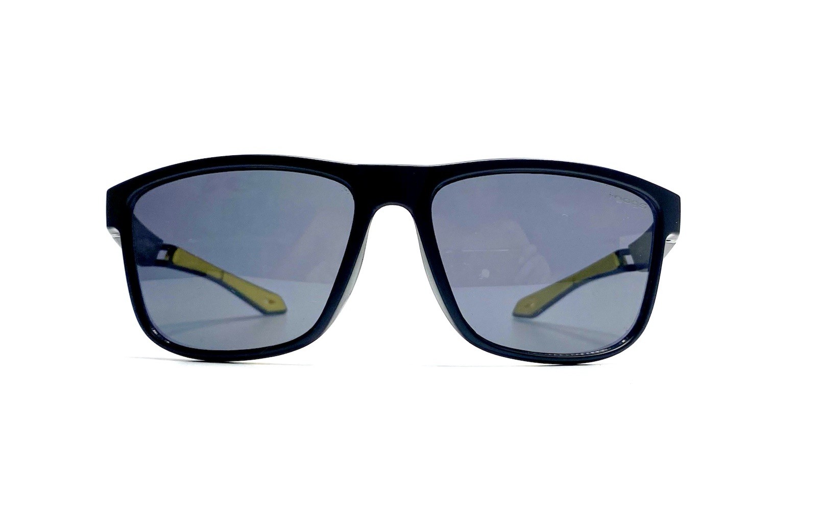Menards I-gogs Black Matte Yellow Rectangular Wrap Sunglasses  Polarized Lens