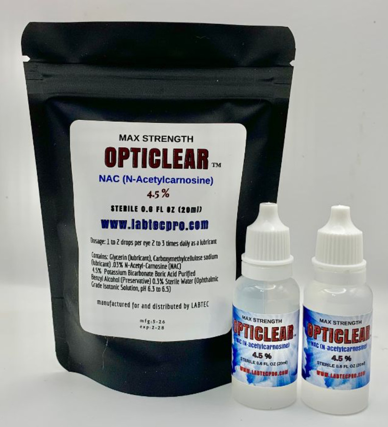 Cataract Eye Drops with 4.5% NAC (N-Acetylcarnosine) 20 ml Vial 2  pack