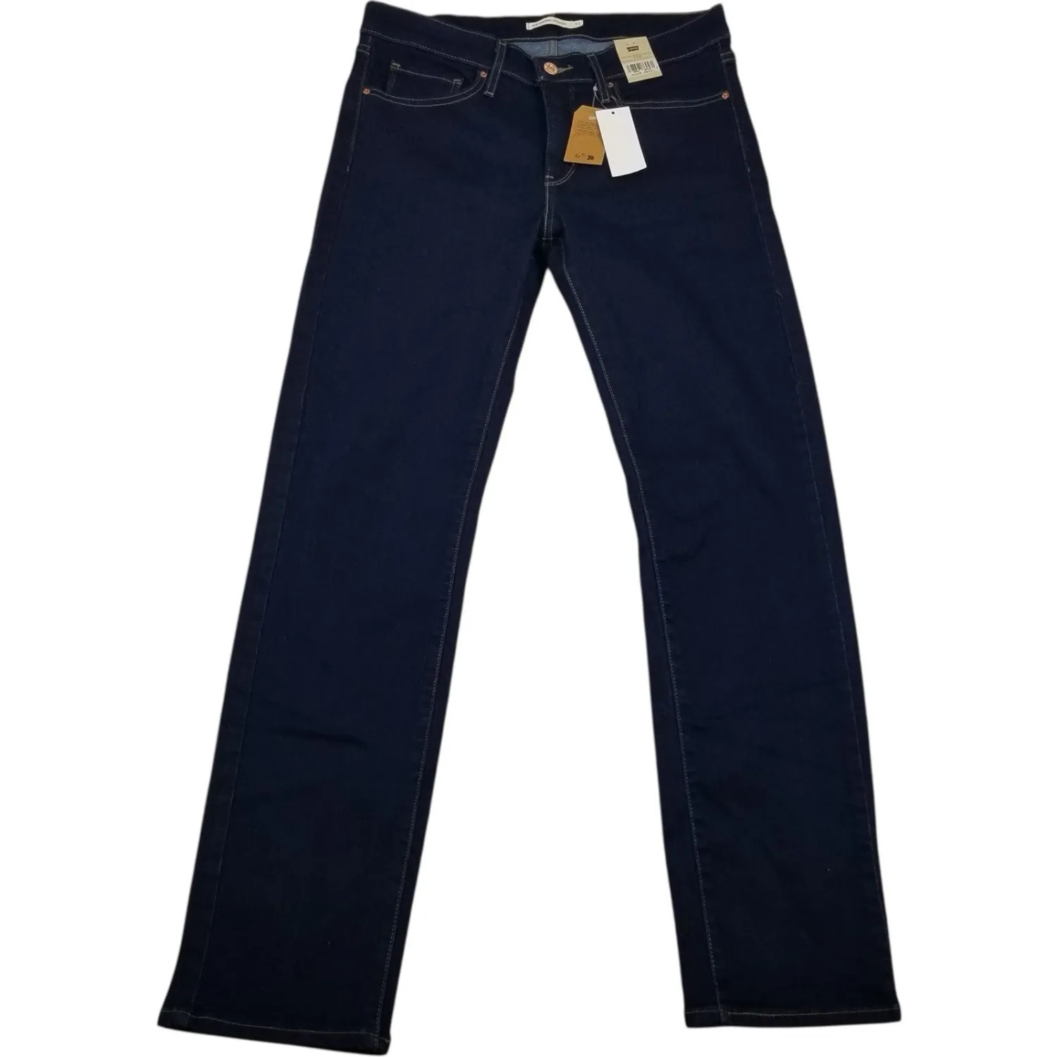 Levi\'s Women\'s 314 Shaping Straight Mid-Rise Stretch Denim Jean Dark Wash 31x32