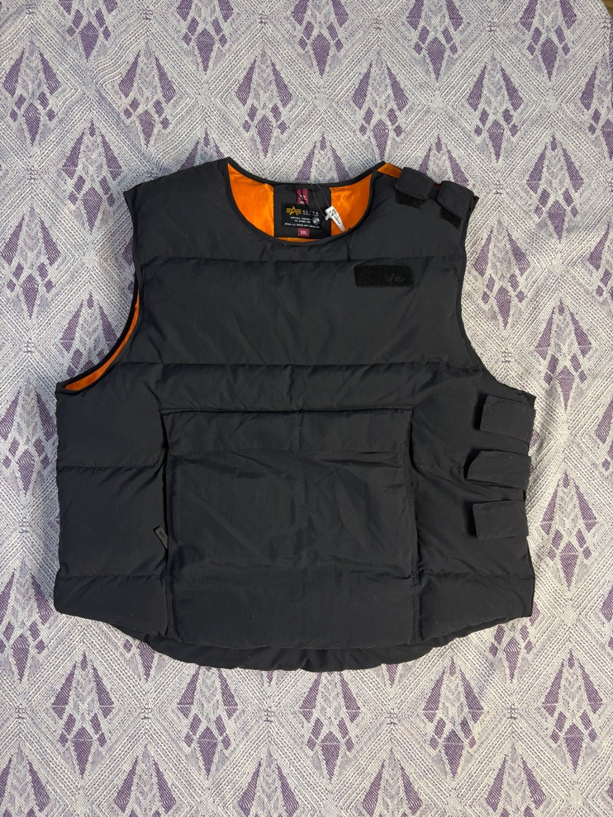Alpha Industries Protector Puffer Vest Black Men\'s Size 2XL