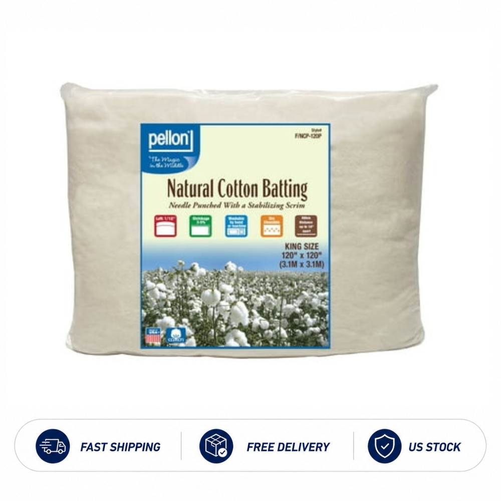 Pellon Natural Cotton Batting. off-White. King 120\ Pellon Natural Cotton Batting. off-White. King 120\