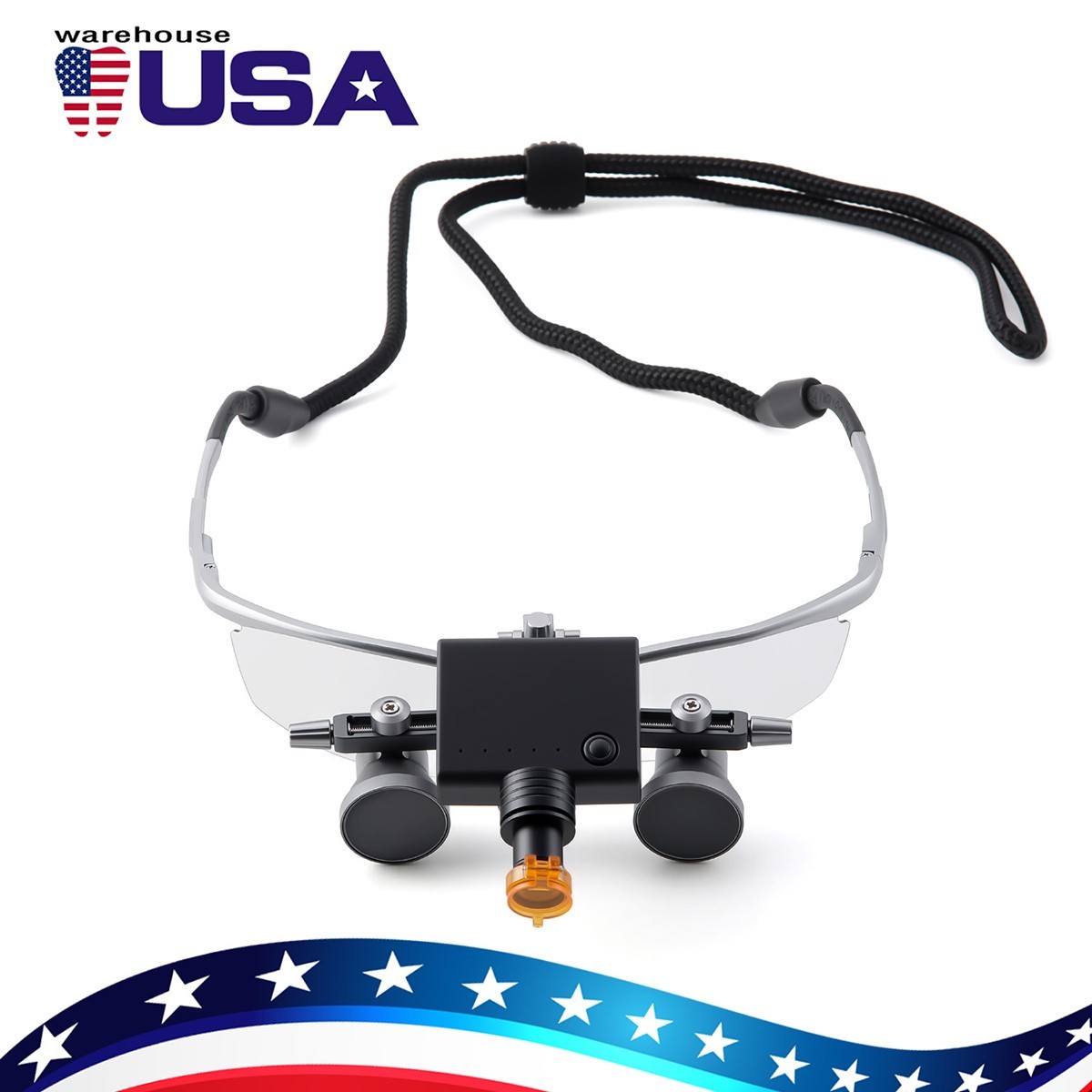3.5X Dental Surgical Medical Loupes Magnifier Binocular Glass+LED Head light