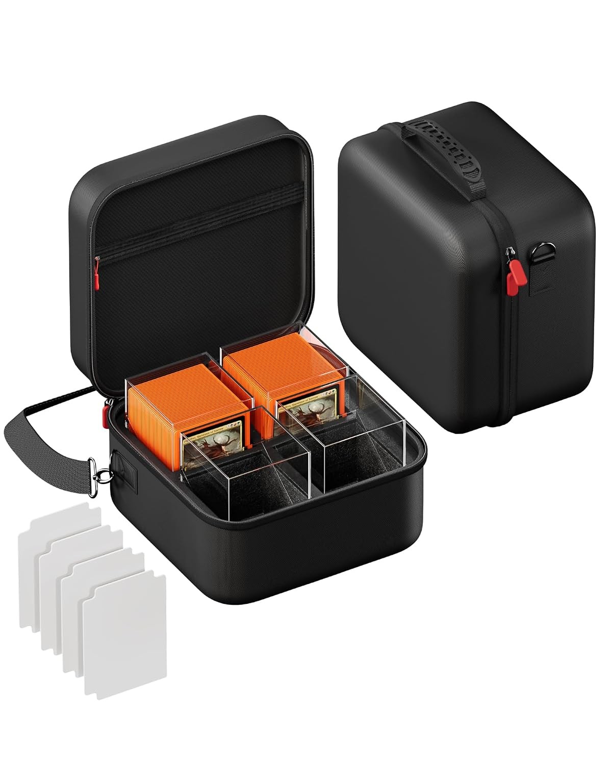 Magic The Gathering MTG Card Case 400+ Card Storage Organizer Box Black