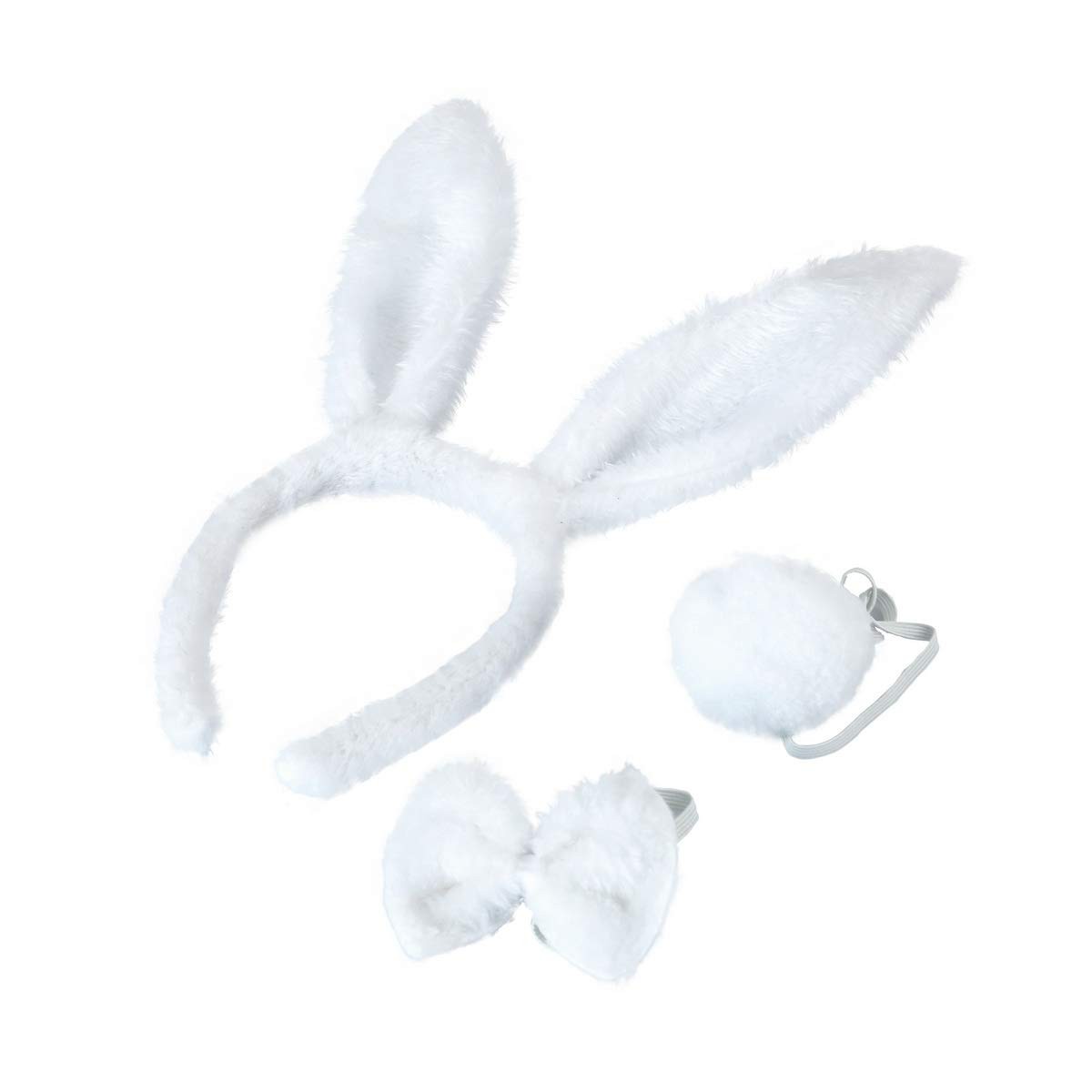 Bunny Ears and Tail Set,Rabbit Costume Accessories for Halloween Cosplay | Soft