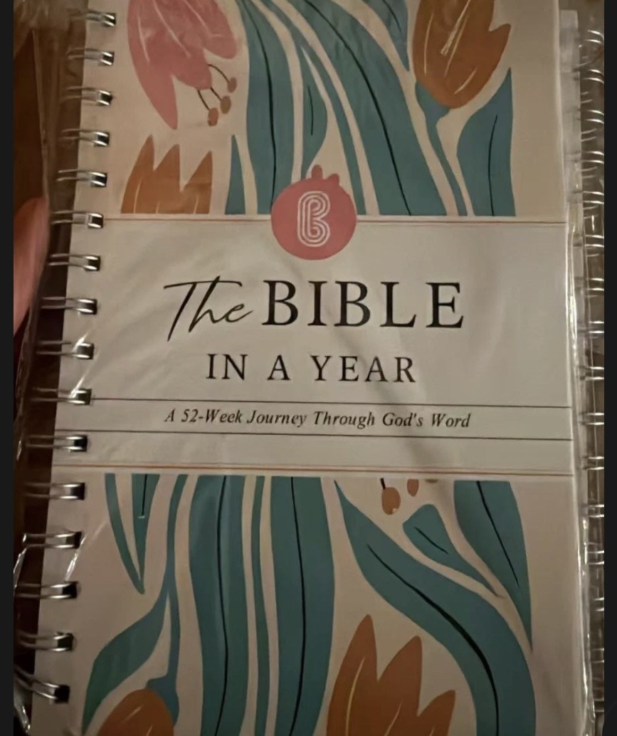 Official Spiral Bible in a Year 52-Week Study Guide Floral 8.5x11