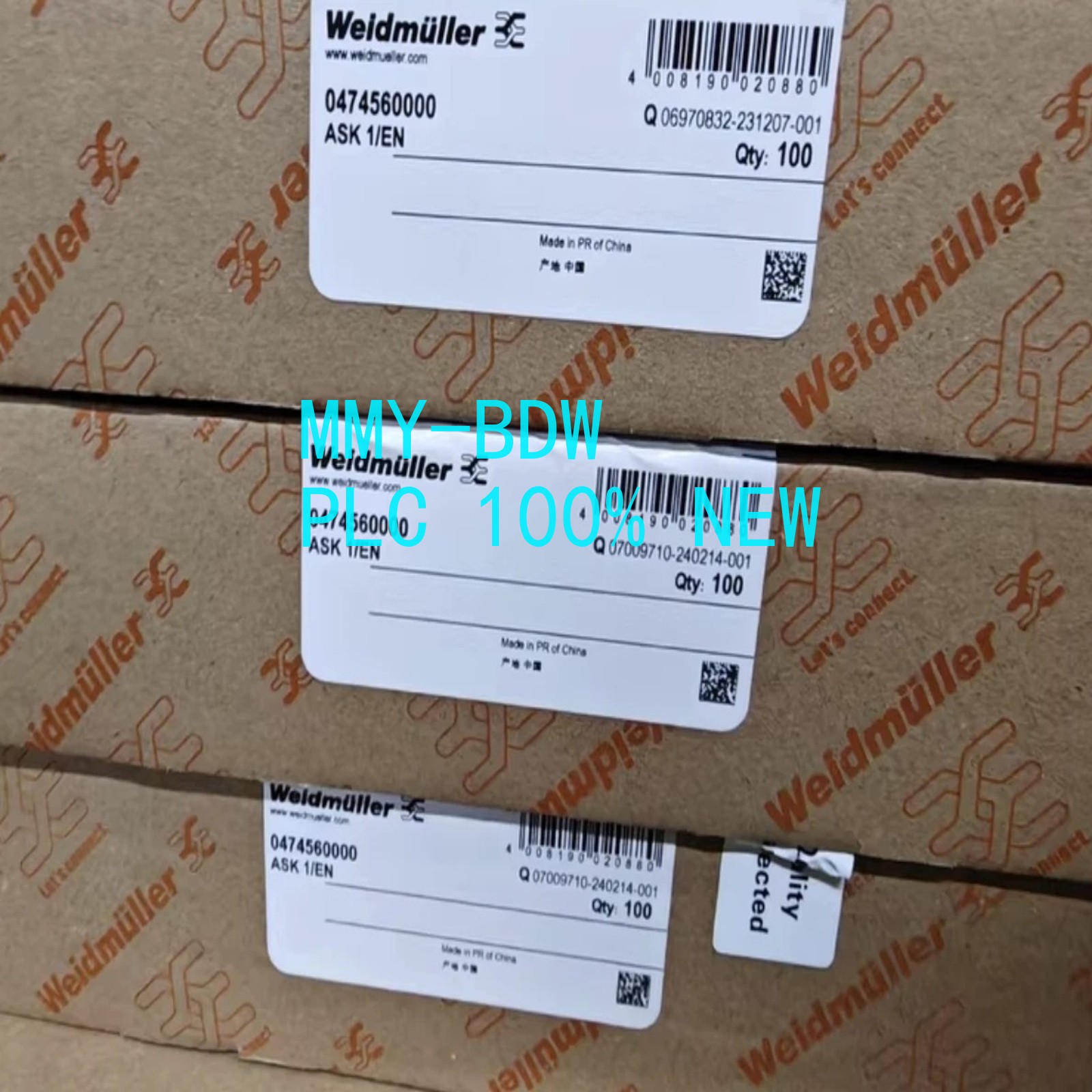 100pc/box New Weidmuller 0474560000 ASK 1/EN (ASK1/EN) Terminal Blocks