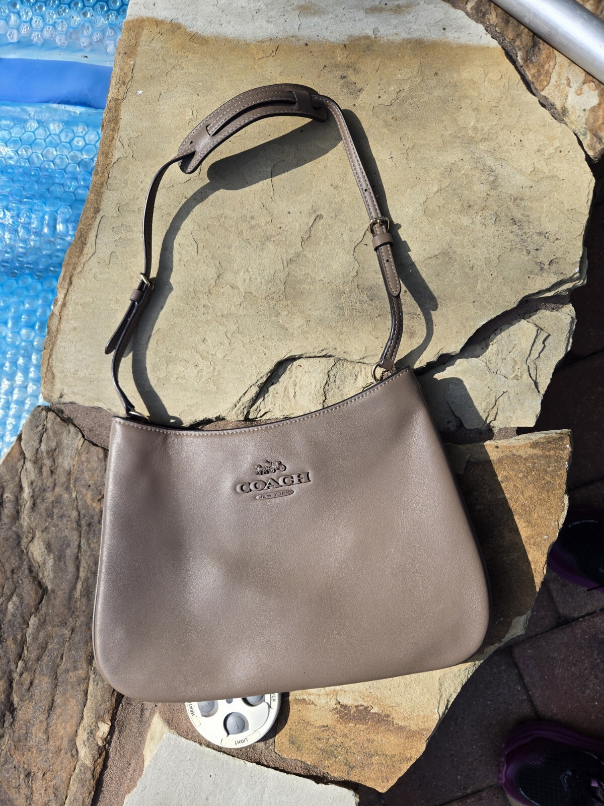 NWT $350 Coach CP101 Penelope Shoulder Bag Dark Stone AUTHENTIC