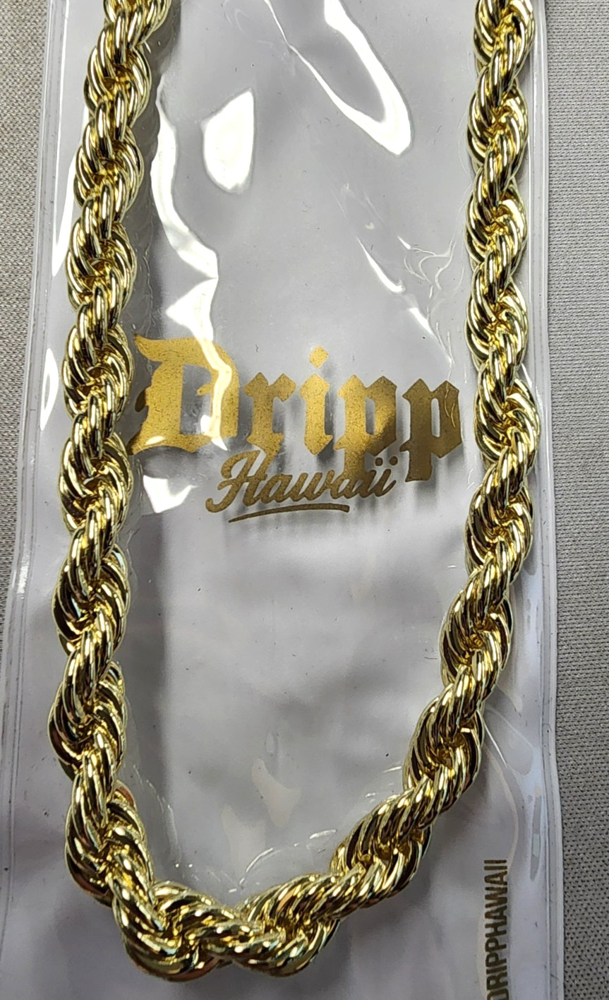 Dripp Hawaii Gold Bonded 7mm Rope Chain 25.5\